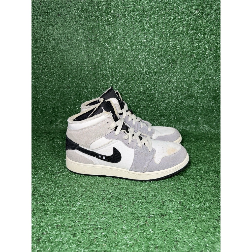 Air Jordan 1 SE Boys 6Y Womens 7.5 Craft Inside Out White Black Basketball Shoes